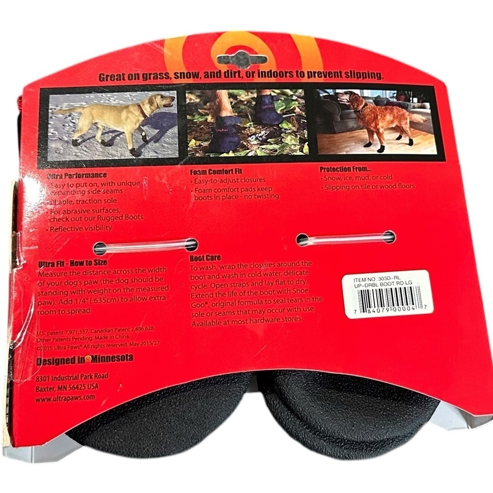 NWT Ultra Paws Durable Dog Boots 4 Pcs Size L - Picture 2 of 8